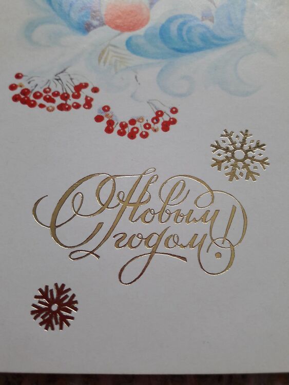 Soviet art postcard - New Year Christmas Greeting Card - Artist V.Ostapenko - Russia USSR - 1979 - unused