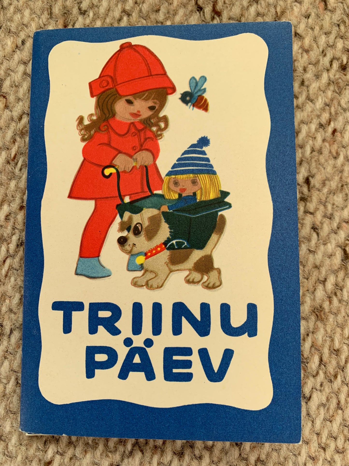Vintage postcard set - Triinu's Day - Made in Soviet Estonia - artist M.Fuks - Card Game for Children - collectible postcards - 1974 - unused