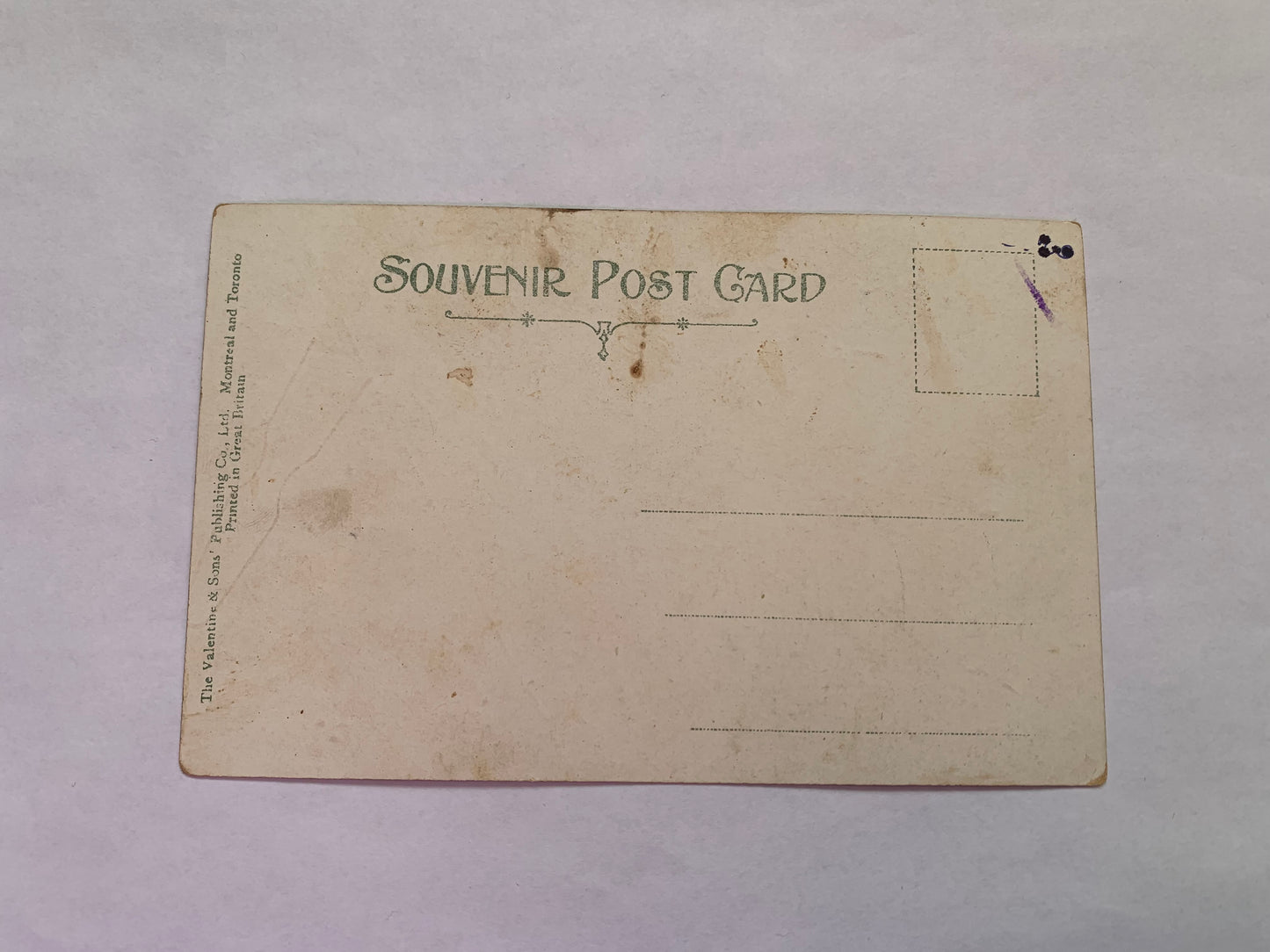 Old postcard - Antique postcard - Lake Woods - Ontario - Canada - Carte Postale - early 1900s - Unused