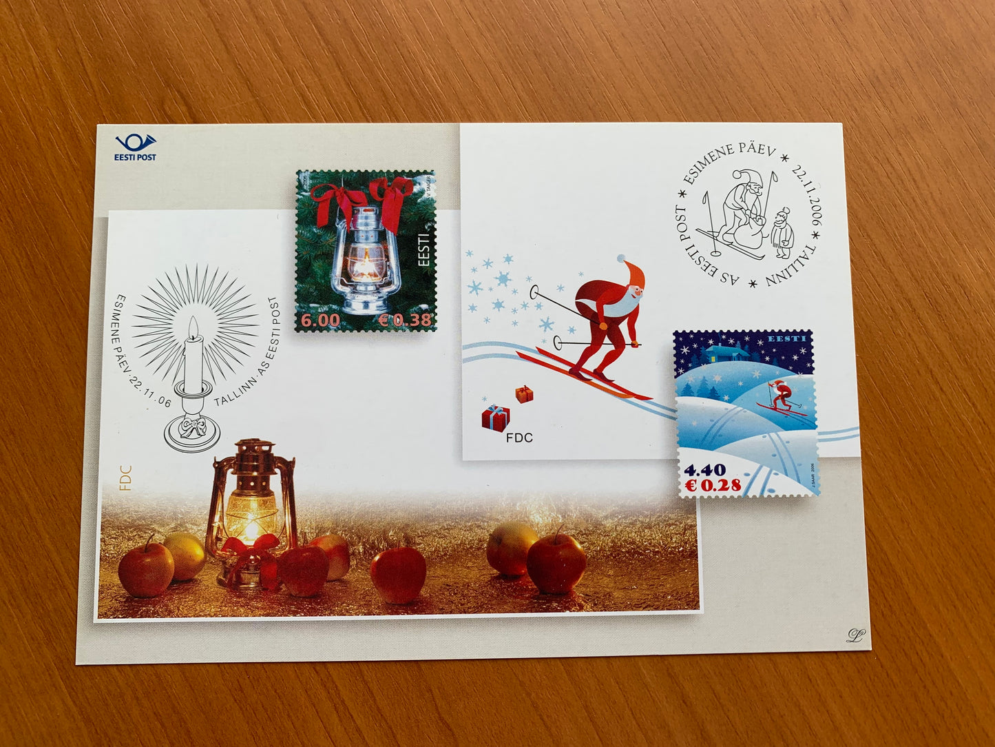 Estonian postcard - Postal stationery - CHRISTMAS - Philately info card - 2006