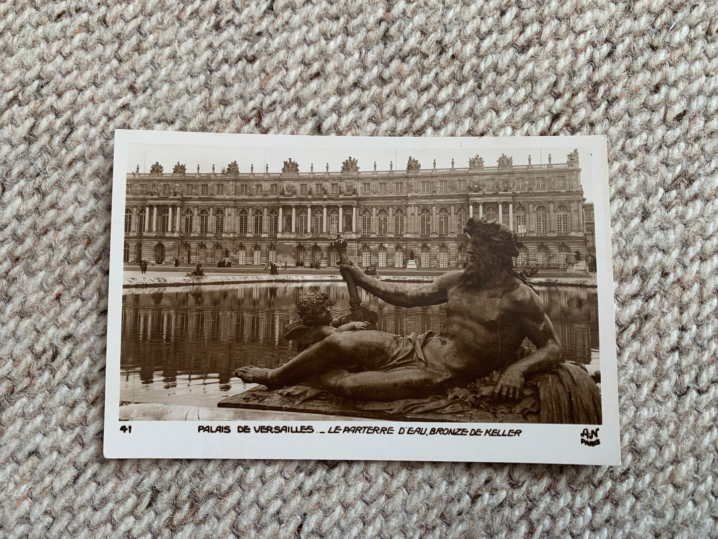 Old postcard - Antique postcard - FRANCE - PALACE OF VERSAILLES - Neptune fountain - Carte Postale - Early 1900's - Unused