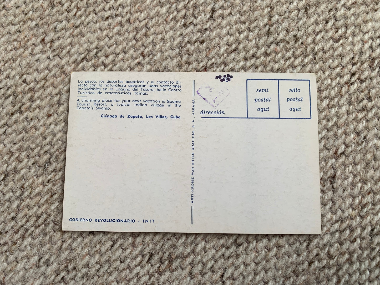 Old postcard - Antique postcard - Zapata Swamp - Las Villas - Cuba - Carte Postale - Early 1900's - Unused