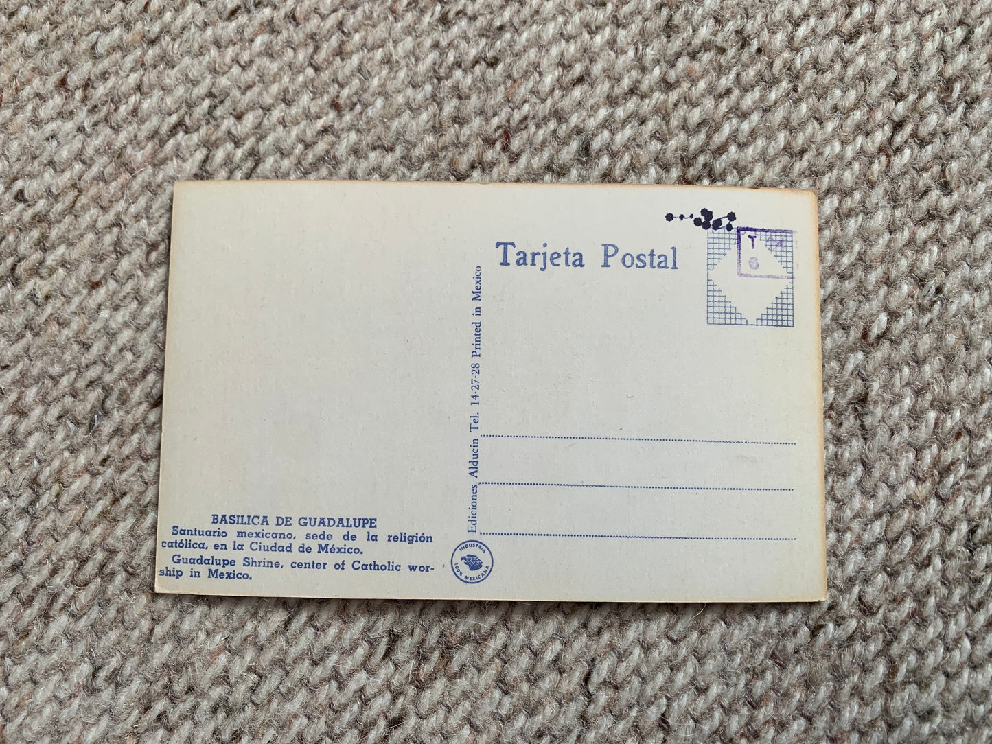 Old postcard - Antique postcard - Mexico City - Basilica de Santa Maria de Guadalupe - Carte Postale - Early 1900's - Unused