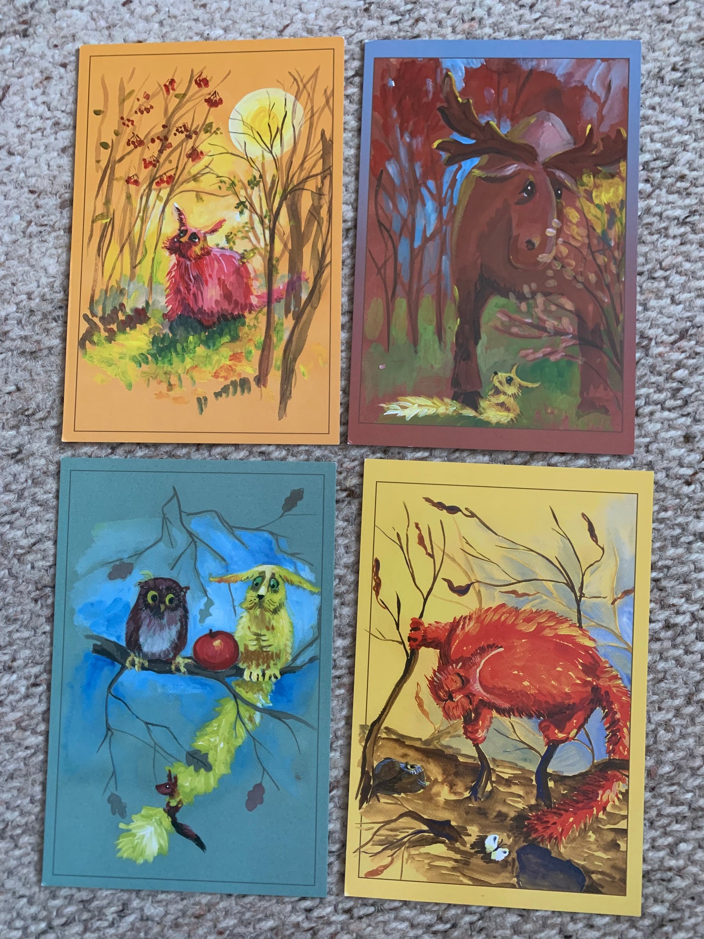 Set of 12 postcards - Russian fairy-tale "Vindyuk from the forest across the river" - early 2010's