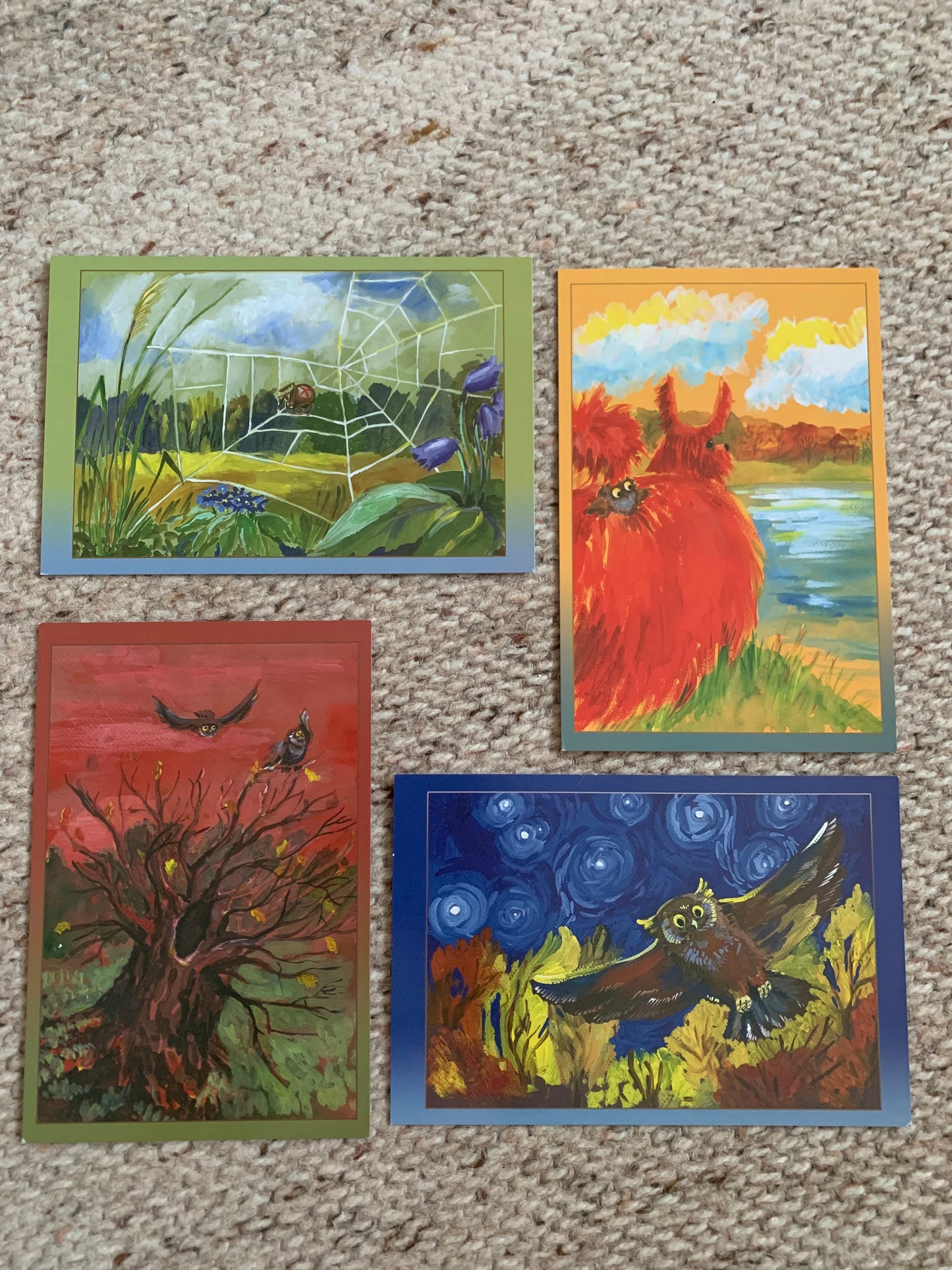 Set of 12 postcards - Russian fairy-tale "Vindyuk from the forest across the river" - early 2010's
