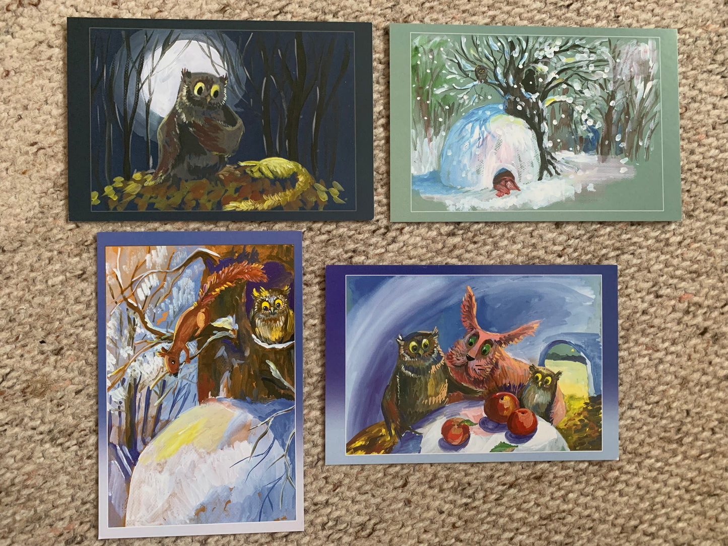 Set of 12 postcards - Russian fairy-tale "Vindyuk from the forest across the river" - early 2010's