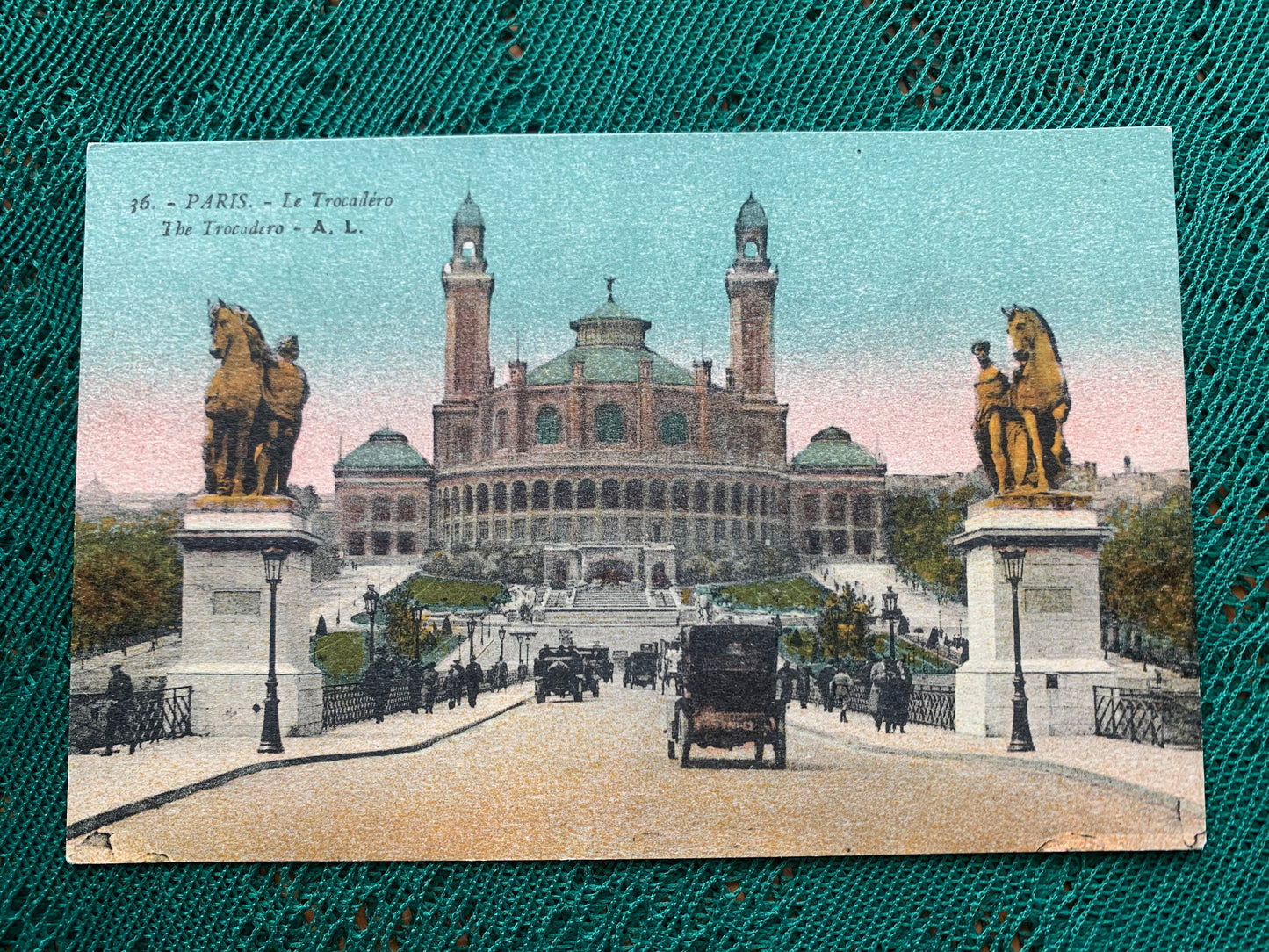 Old postcard - 36 - PARIS - Le Trocadéro - The Trocadero - A. L. - France - 1911