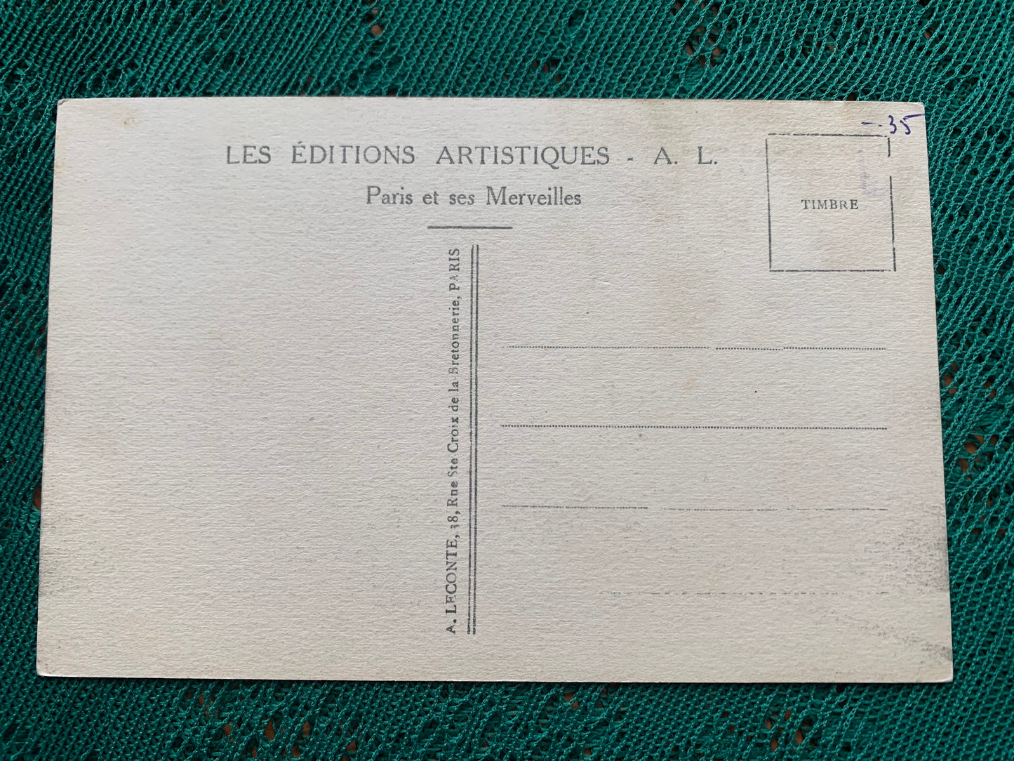 Old postcard - 36 - PARIS - Le Trocadéro - The Trocadero - A. L. - France - 1911