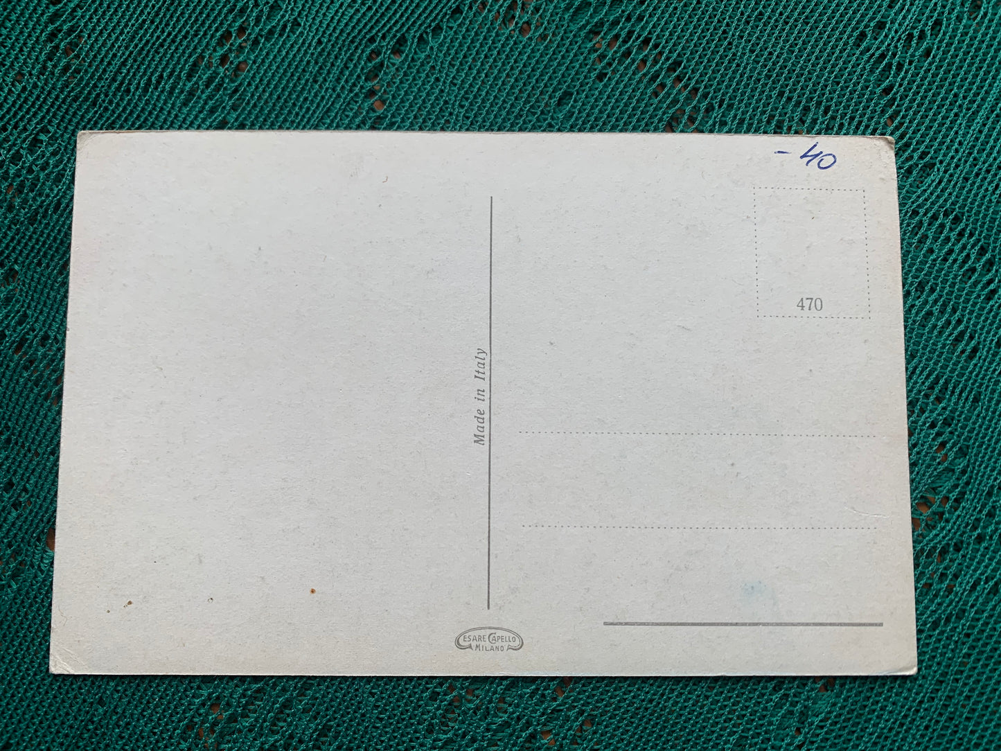 Old postcard - ESARE CAPELLO MILANO - Lago di Garda - Isola del Garda - Lake Garda - 470 - Italy - 1911