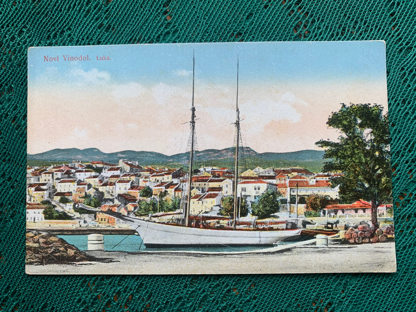 Old postcard - Novi Vinodol - Luka - Adriatic Riviera - Croatia - early 1900's