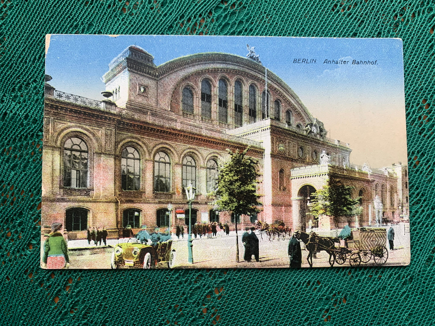 Old postcard - BERLIN - Anhalter Bahnhof - Railway Station - Germany - early 1900's