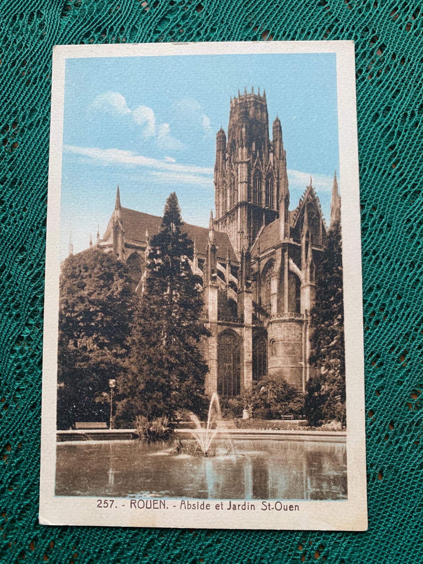 Old postcard - ROUEN - Abside et Jardin St.Ouen - France - Church - early 1900's