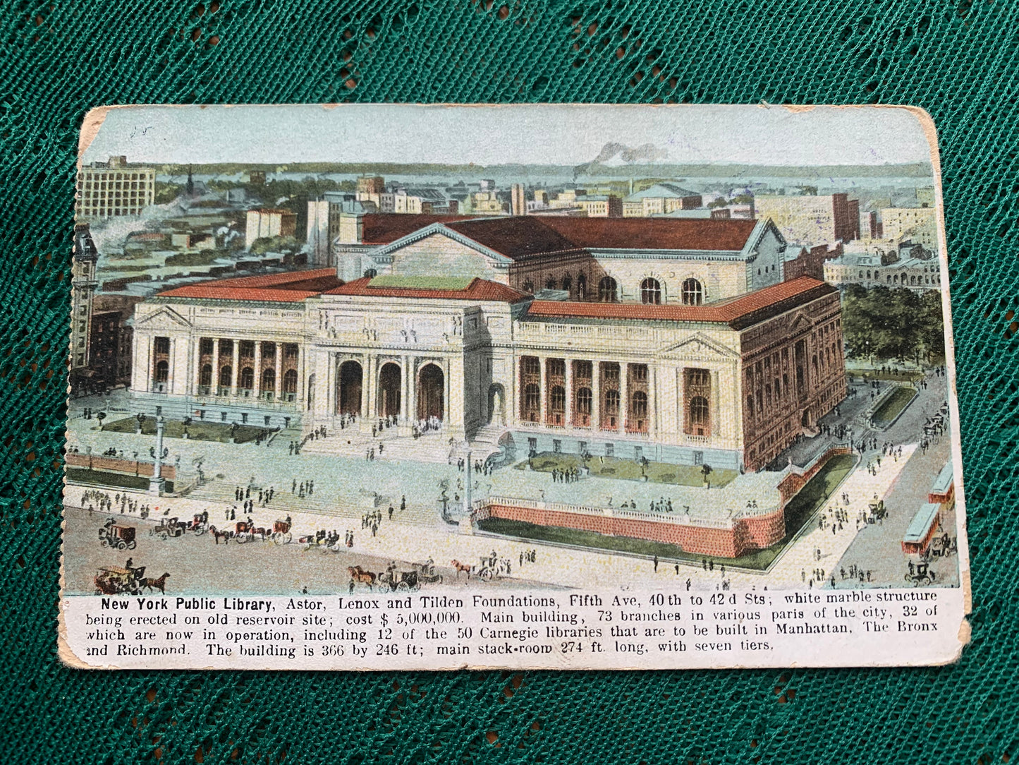 Old postcard - New York Public Library - No.AA/49 - Published by The American News Company New York, Leipzig, Berlin - USA - early 1900's