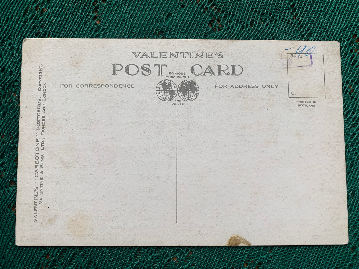 Old postcard - Antique postcard - BURNTISLAND FROM LAMMERLAWS - Scotland - early 1900s - unused