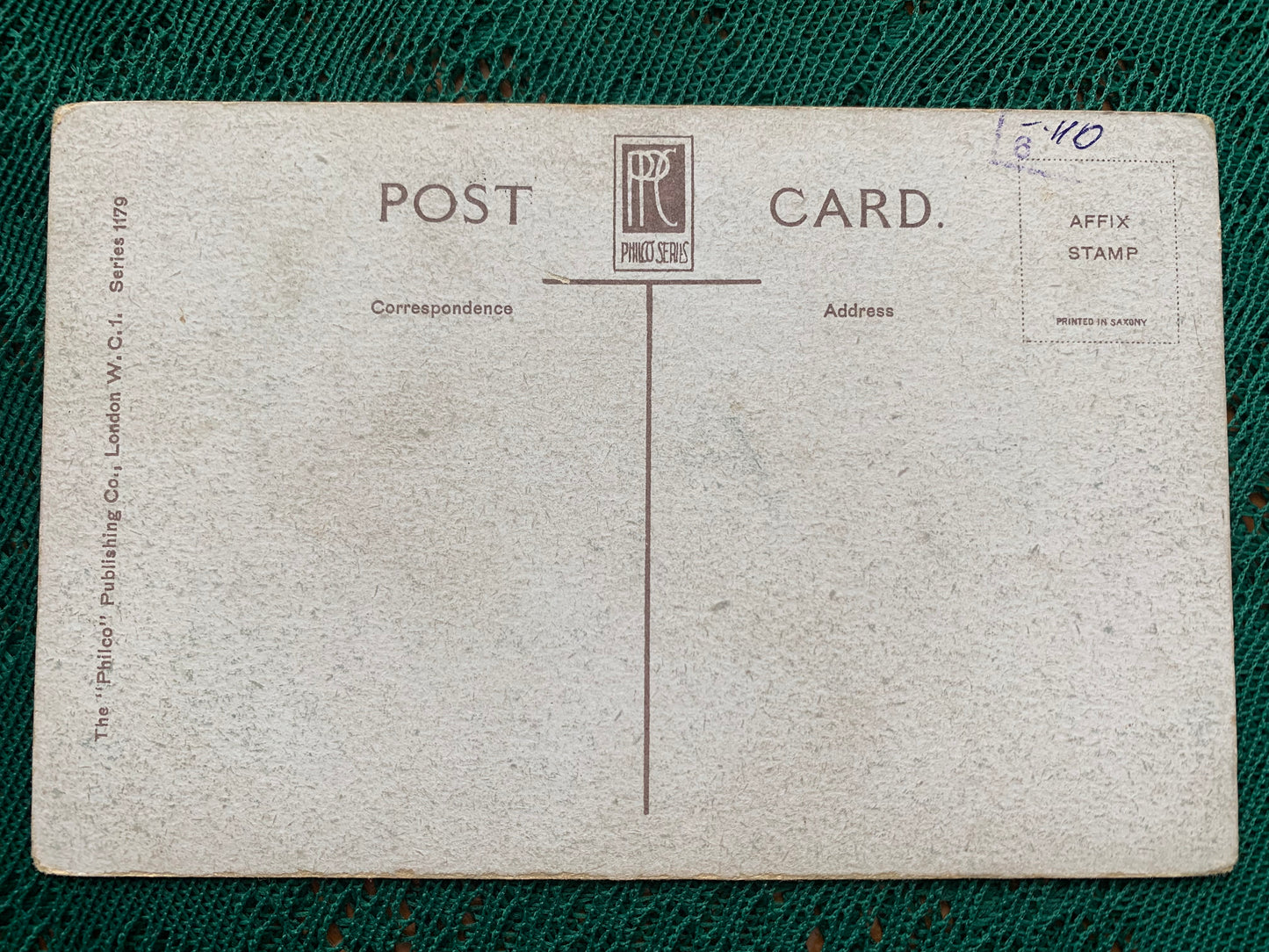Old postcard - Antique postcard - KENMORE AVENUE METHIL - The "Philco" Publishing Co., London W.C.1. - Series 1179 - England - early 1900's