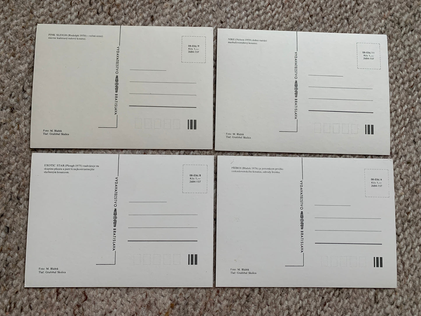 18 Unused FLOWER / FLORAL postcards - IRIS - Perennial plant - Printed in Czechoslovakia - 1980s