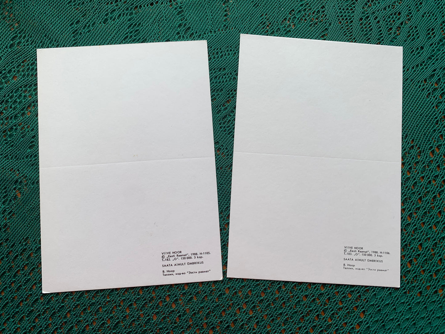 Estonian art postcards - Artist Viive Noor - Bunny with flowers - 1988 - unused