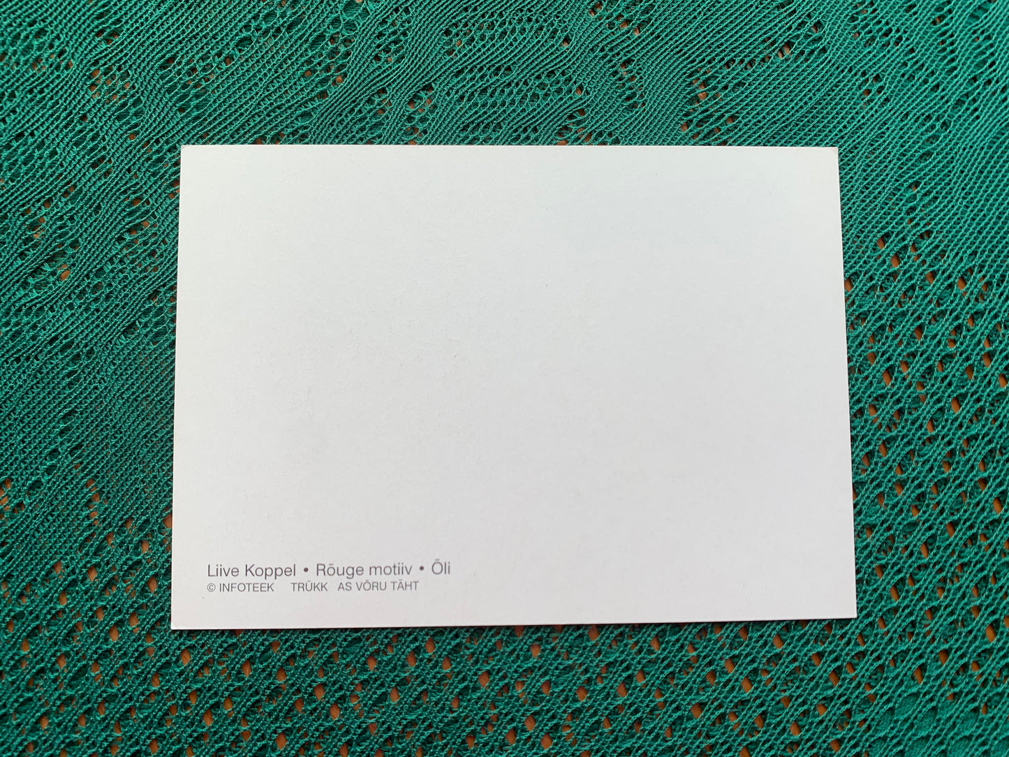 Estonian art postcard - Artist Liive Koppel - Rõuge motif - South Estonian landscape - unused