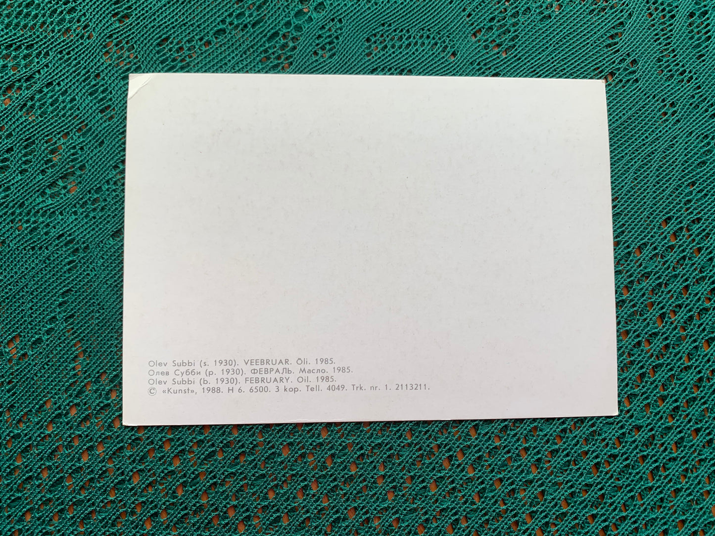 Person without clothes - Olev Subbi - 1988 - unused