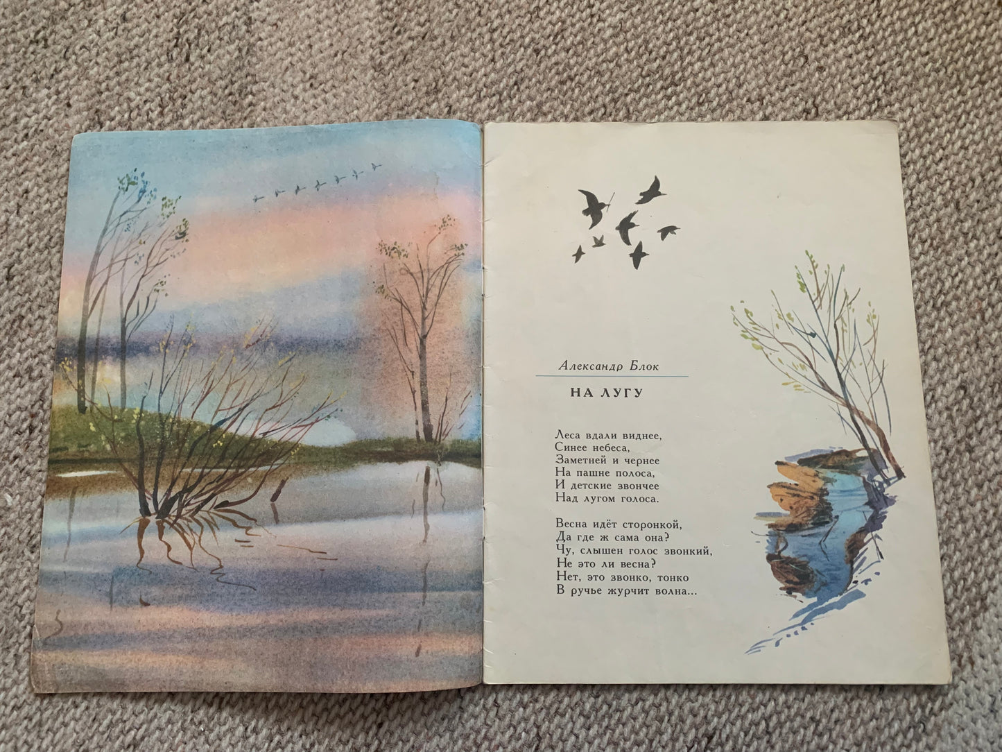 Vintage Russian Children's Book from Soviet Era - DEWDROP - РОСИНКА - Made in USSR 1989 - gorgeous illustrations