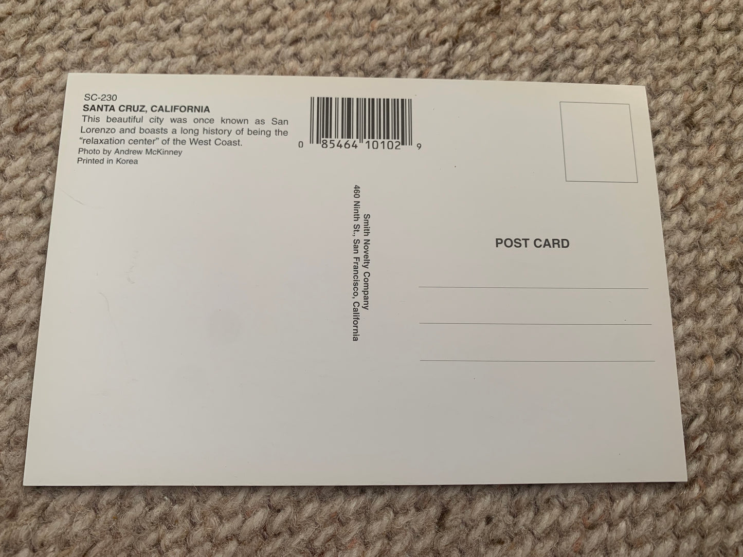 USA postcard - SANTA CRUZ, CALIFORNIA - San Lorenzo - 2000's - unused