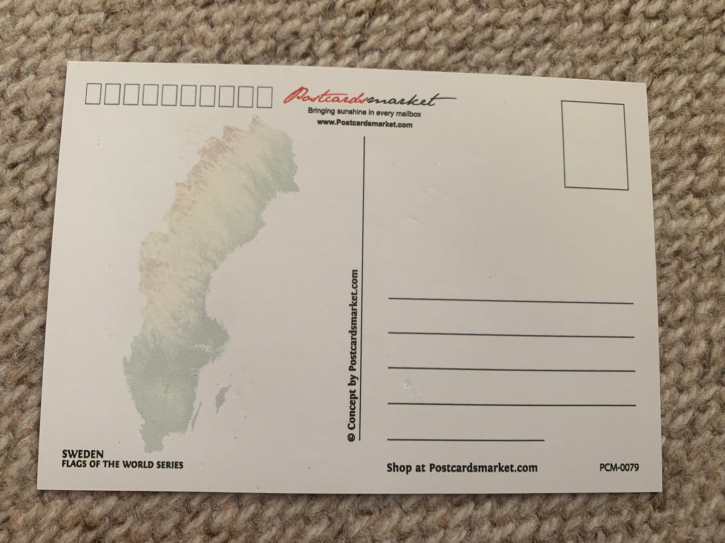 Swedish postcard - SWEDEN - FLAGS OF THE WORLD SERIES - 2000's - unused