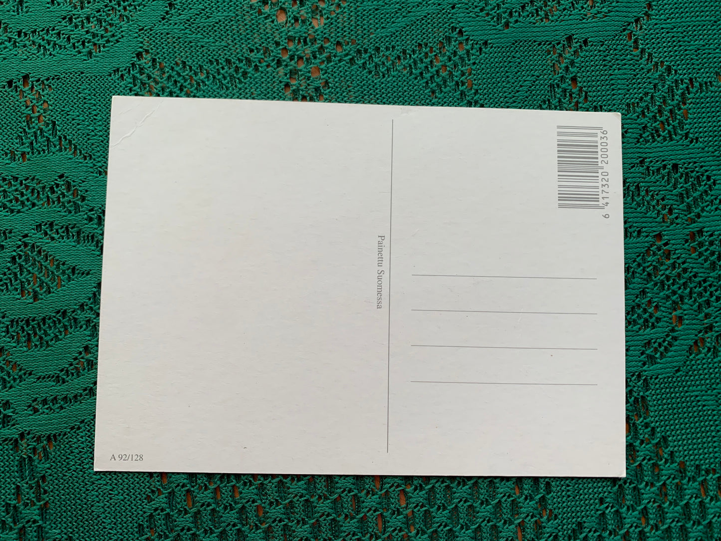 Finnish art postcard with poppies - Printed in Finland - Greeting card, collectible postcard - Flowers - unused