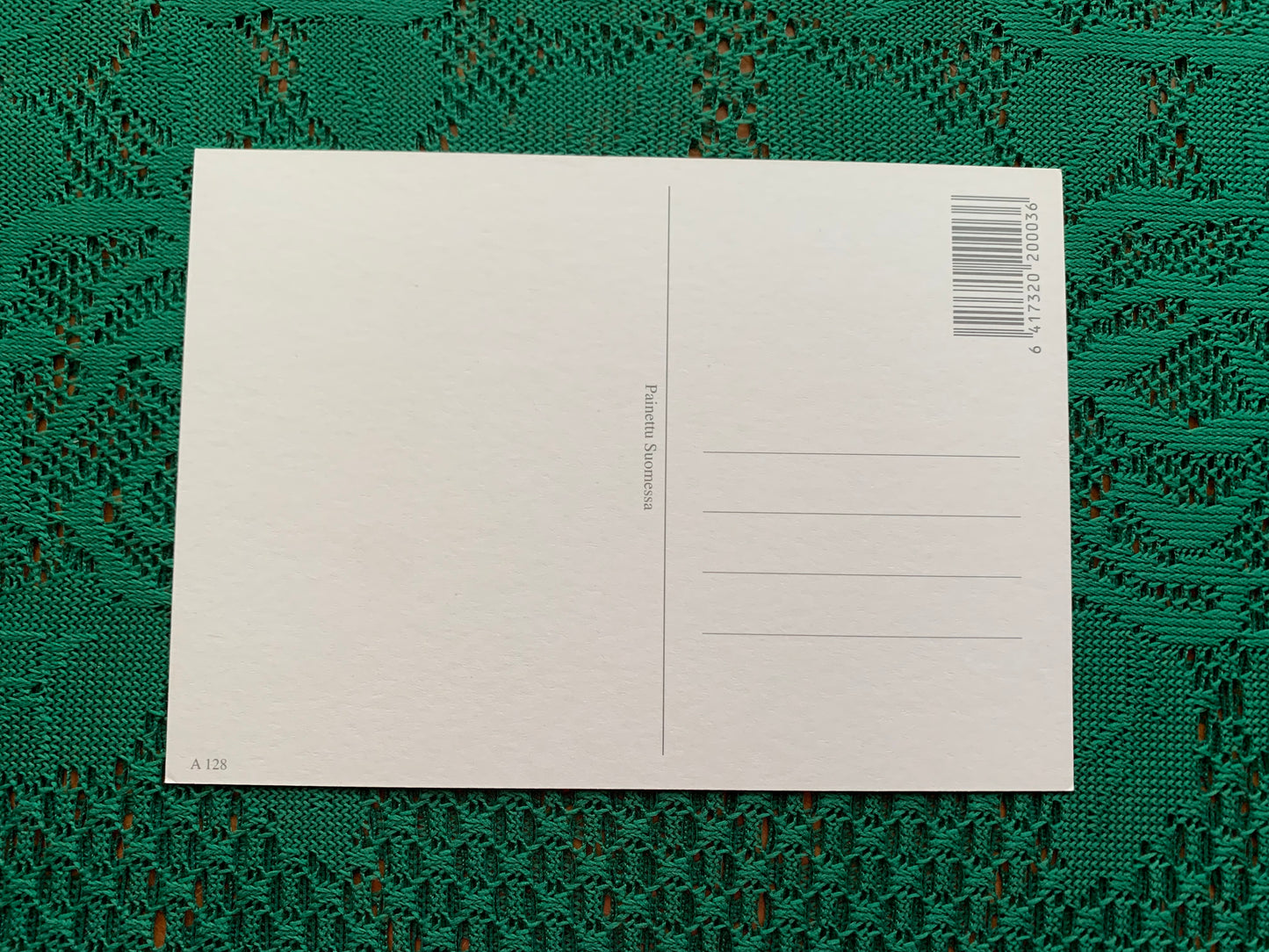 Finnish art postcard - Printed in Finland - Greeting card, collectible postcard - unused