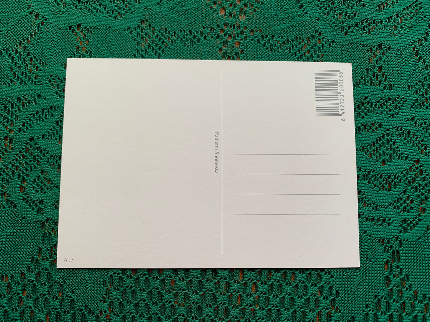 Finnish art postcard - Printed in Finland - Greeting card, collectible postcard - unused