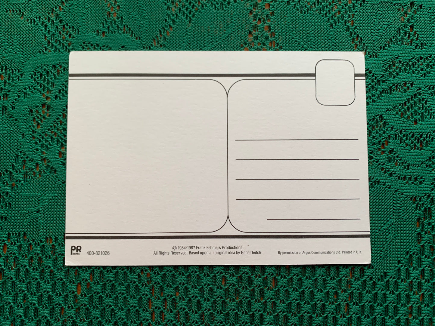 Vintage humour postcard - Printed in UK - Frank Fehmers Productions - Text in Finnish. "You have Really been Successful To blind Me" - unused