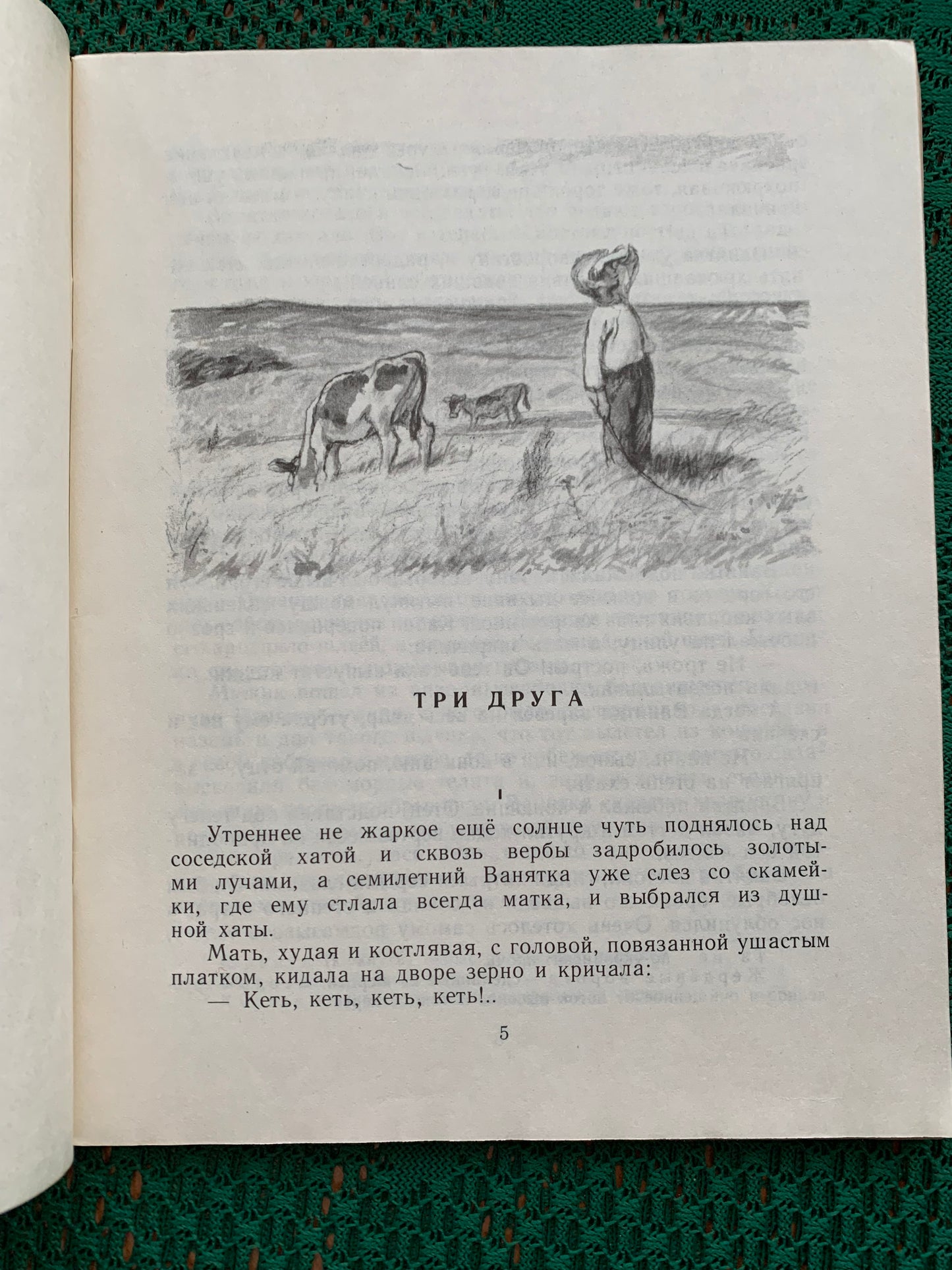 Vintage Russian Children's Book - A.S. SERAFIMOVICH - THREE FRIENDS - 1977