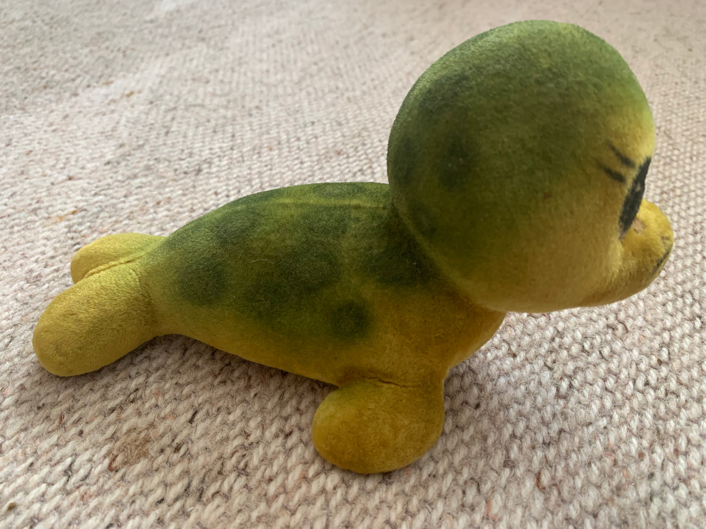 Collectible vintage plush toy from USSR - 1970s polymer soft toy SEAL - Soviet time souvenir
