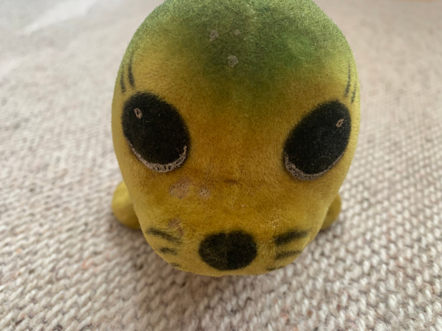 Collectible vintage plush toy from USSR - 1970s polymer soft toy SEAL - Soviet time souvenir