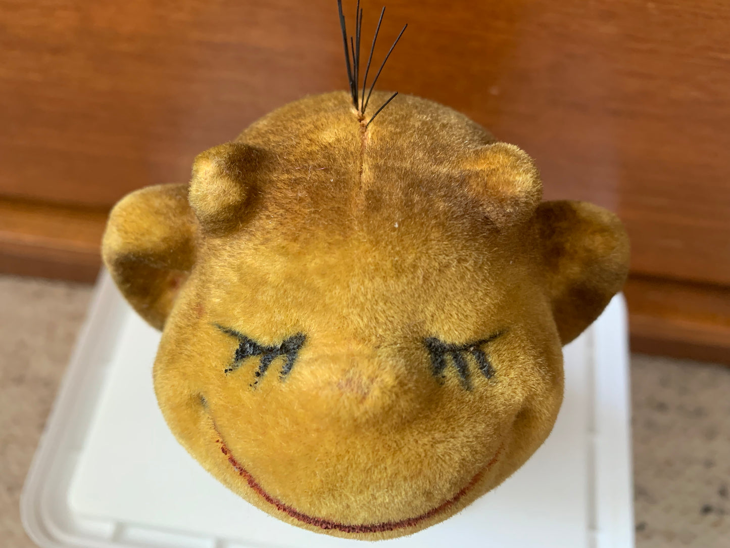 Collectible vintage plush toy from USSR - 1970s polymer soft toy CUTE MONKEY - Soviet time souvenir