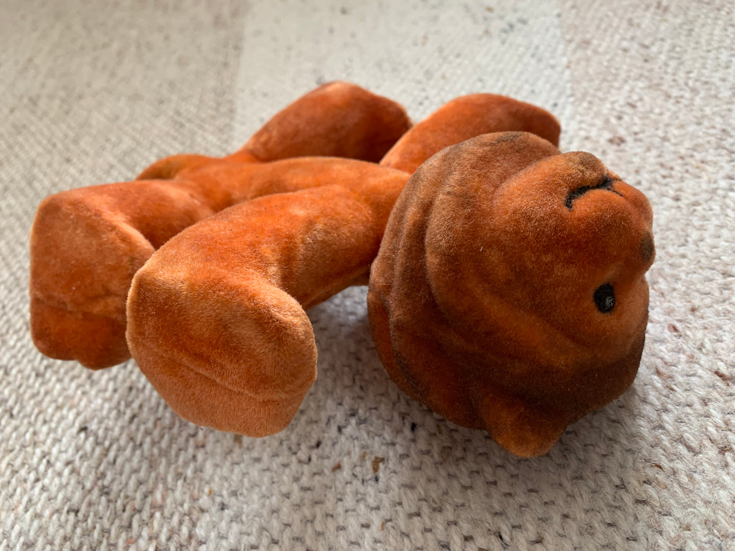 Collectible vintage plush toy from USSR - 1970s polymer soft toy LION - Soviet time souvenir
