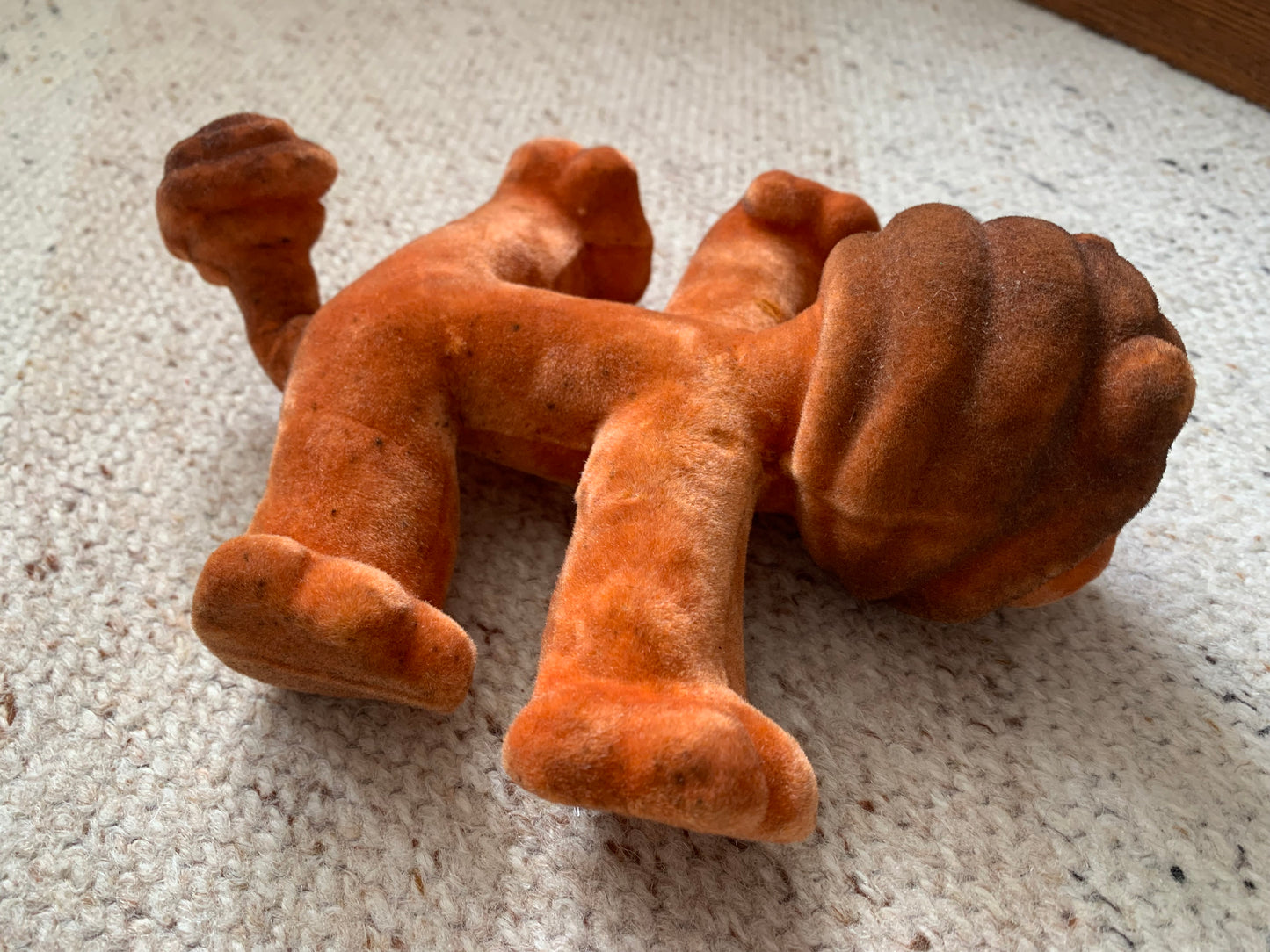 Collectible vintage plush toy from USSR - 1970s polymer soft toy LION - Soviet time souvenir