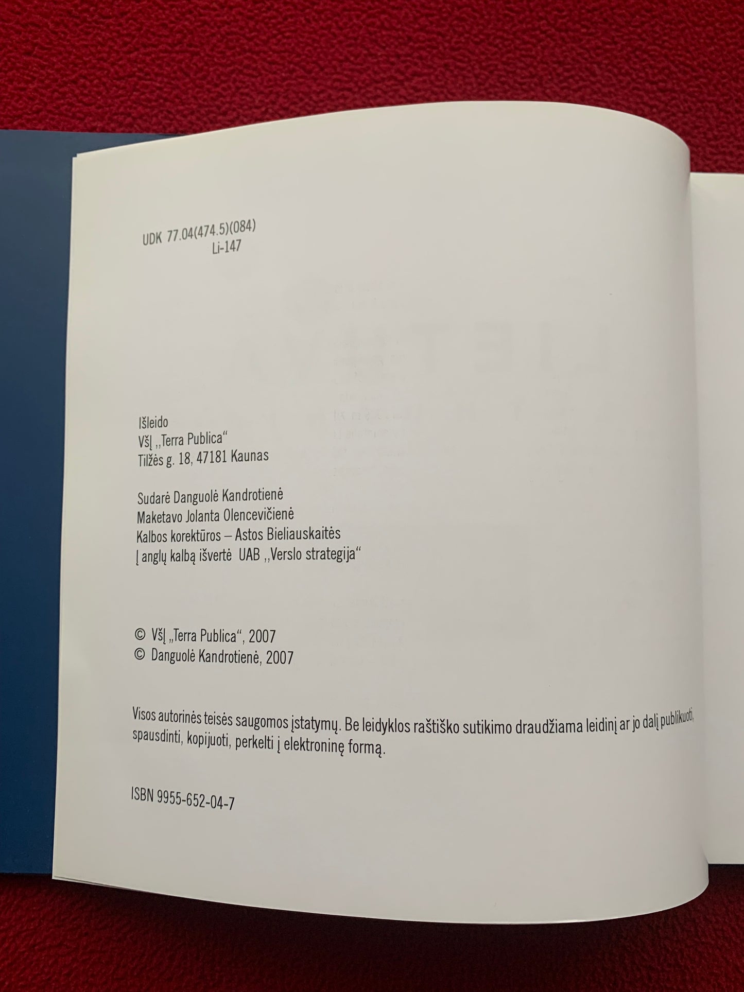 Reference book "LIETUVA" - LITHUANIA - Info and Picture Book - 2007