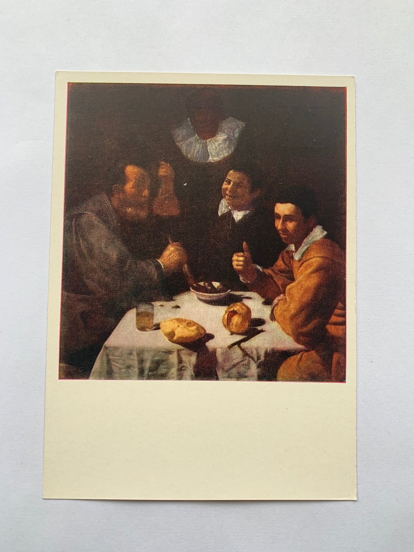 Soviet art postcard - Artist VELASQUEZ (1599—1660) - Breakfast - Printed in USSR - 1960 - unused