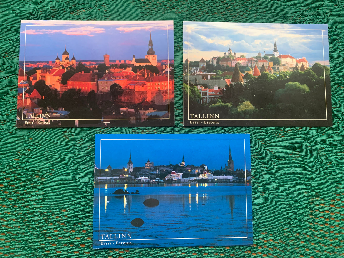Set of 3 Tallinn Estonia postcards - 2000's - unused
