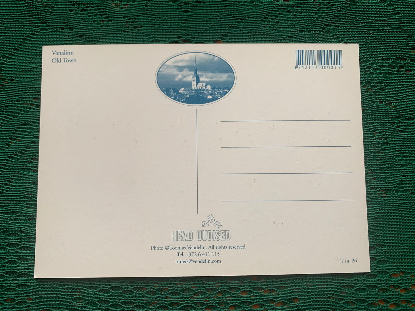 Set of 3 Tallinn Estonia postcards - 2000's - unused