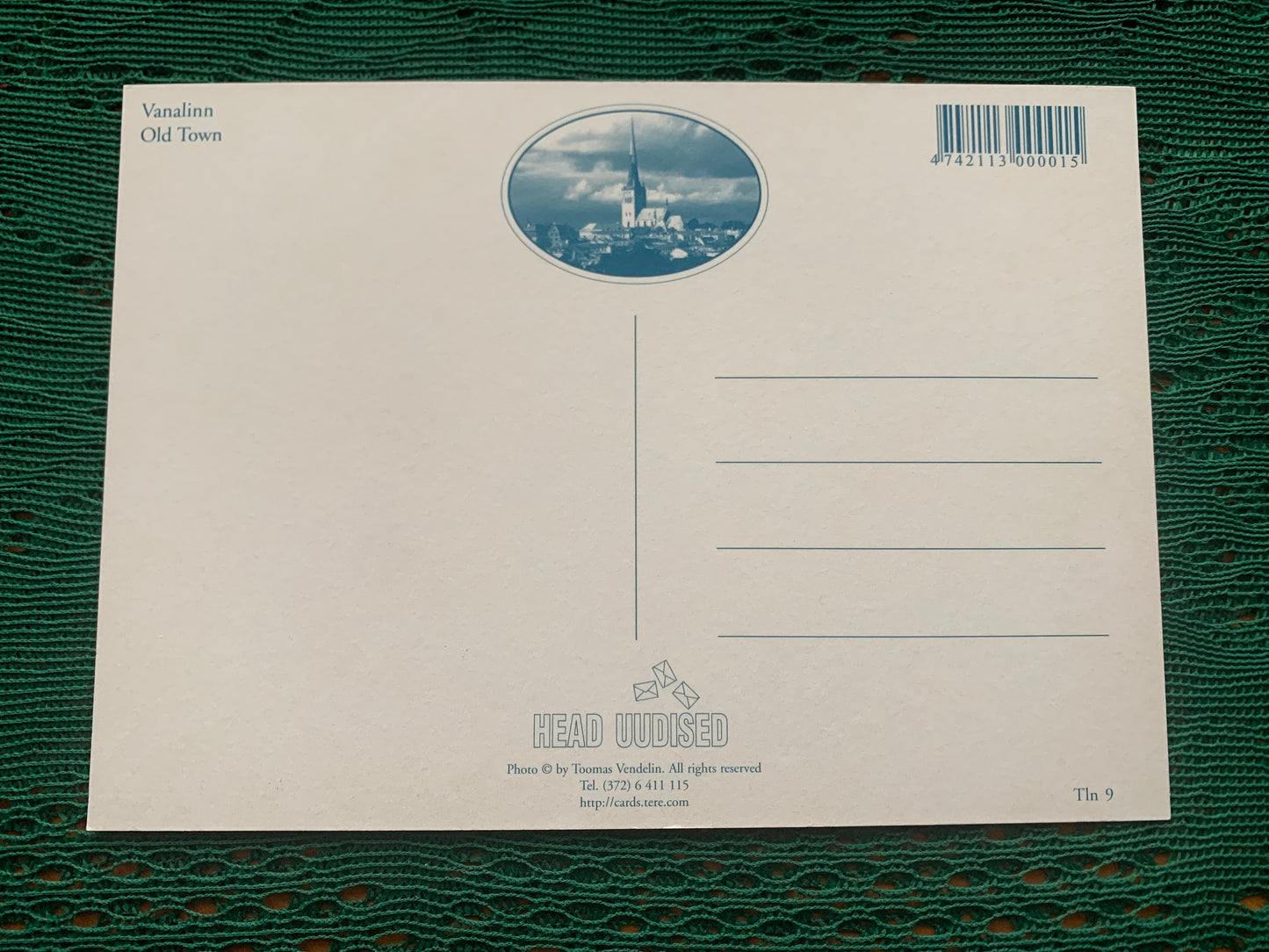 Set of 3 Tallinn Estonia postcards - 2000's - unused