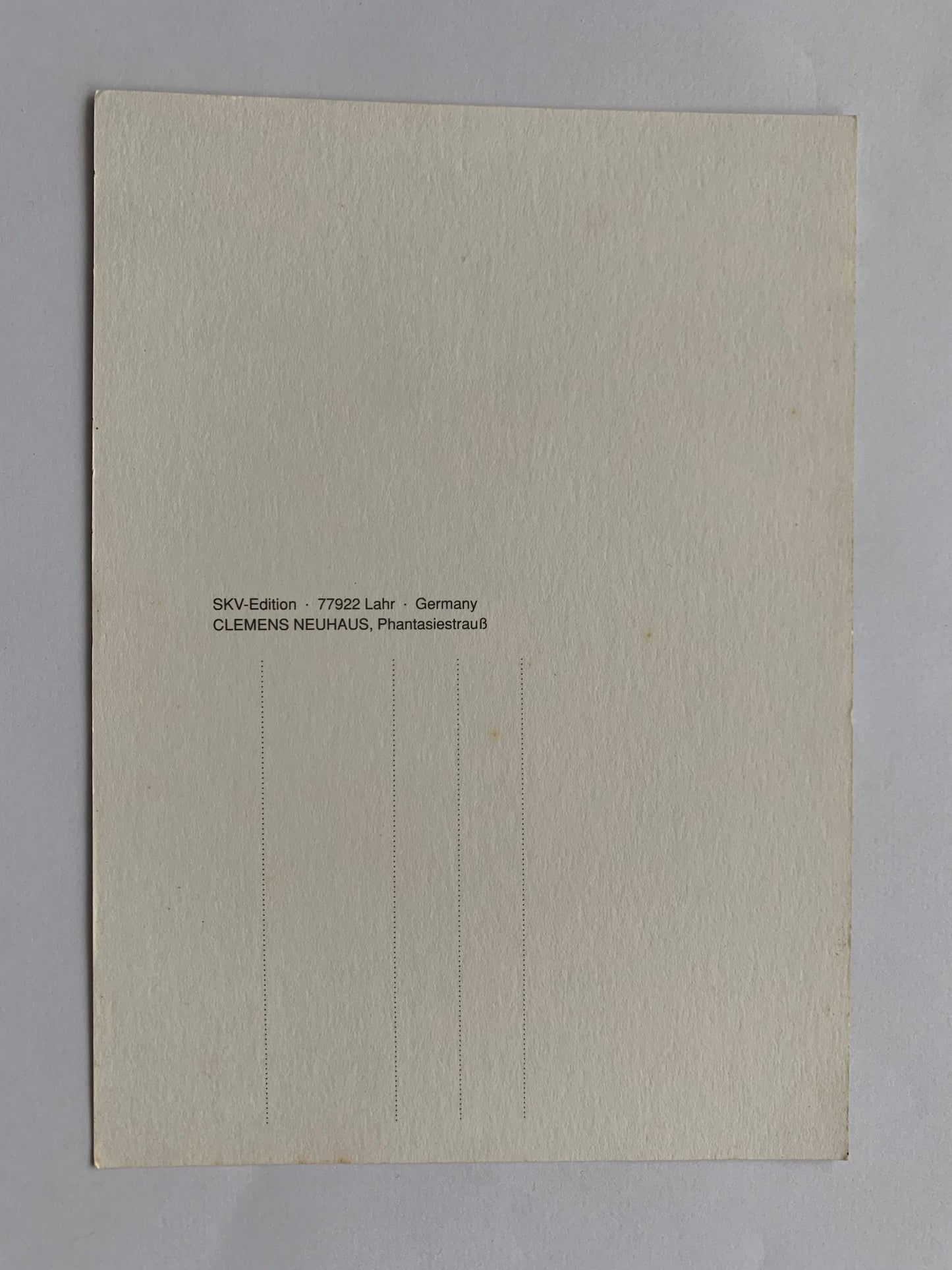 German art postcard - Artist CLEMENS NEUHAUS - SKV-Edition - Printed in Germany - 2000s - unused