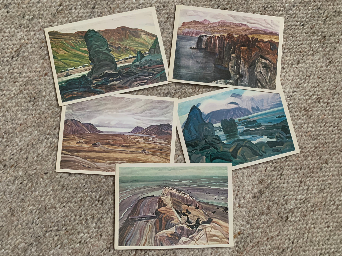 Soviet art postcards - Nature view cards - Artist G.EFIMOCHKIN - 1982 - unused