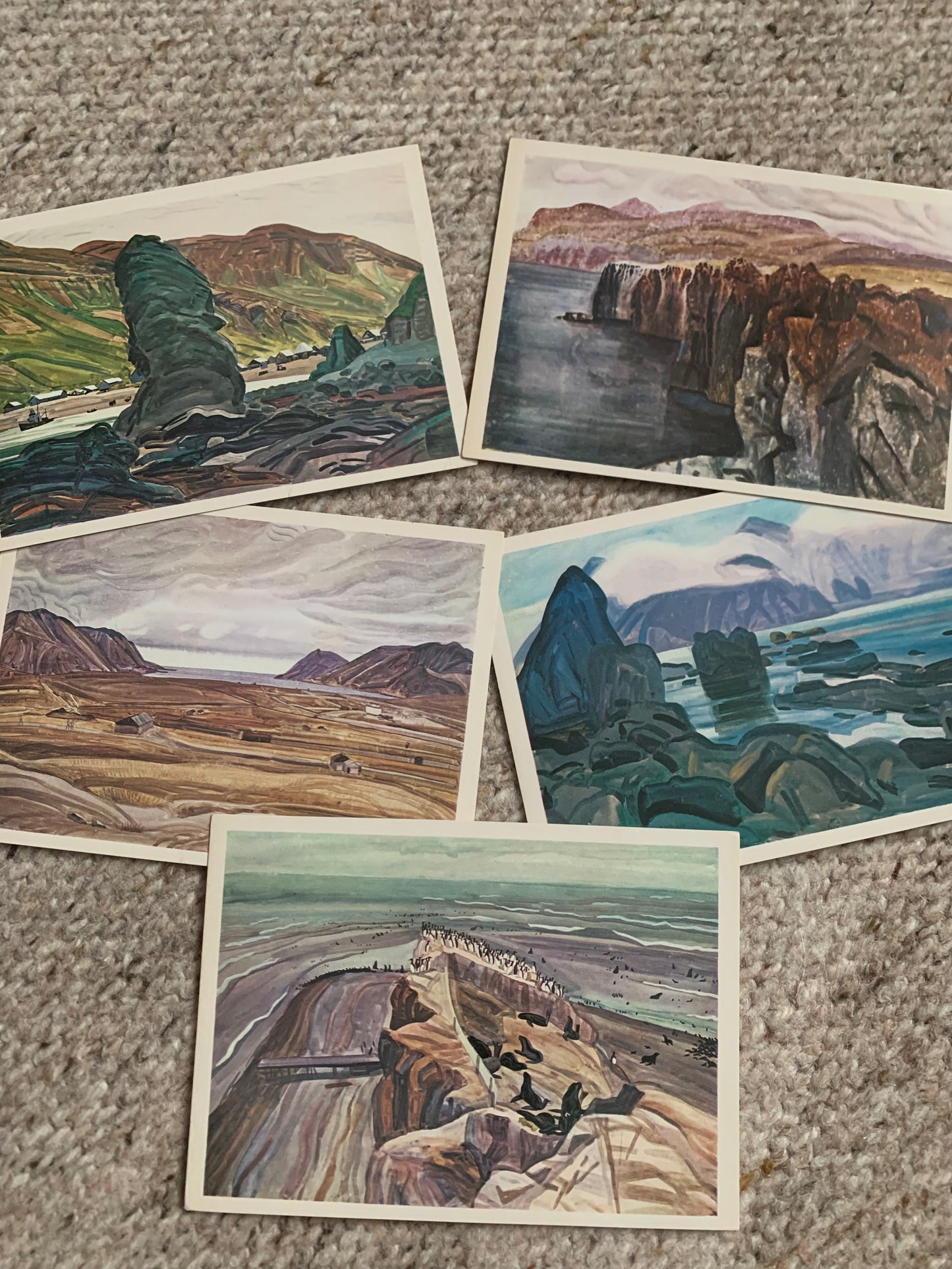 Soviet art postcards - Nature view cards - Artist G.EFIMOCHKIN - 1982 - unused