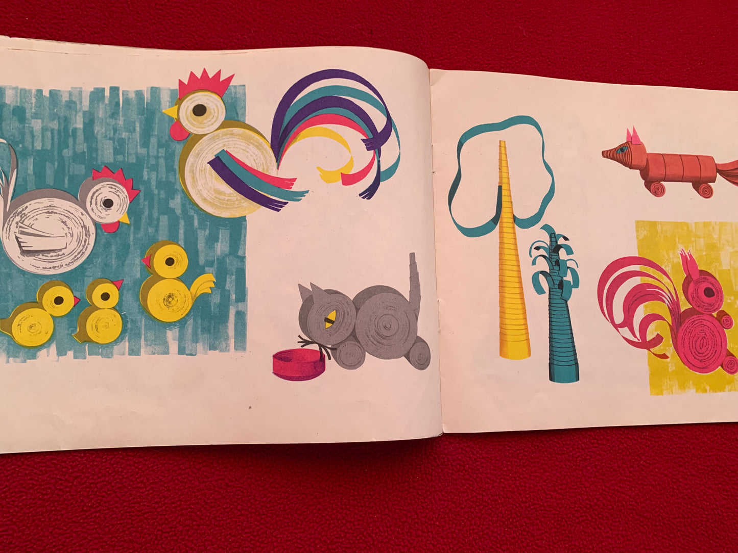 Estonian Children's Craft book - COLOURFUL PAPER TOYS from paper stripes - Printed in 1969 - USSR
