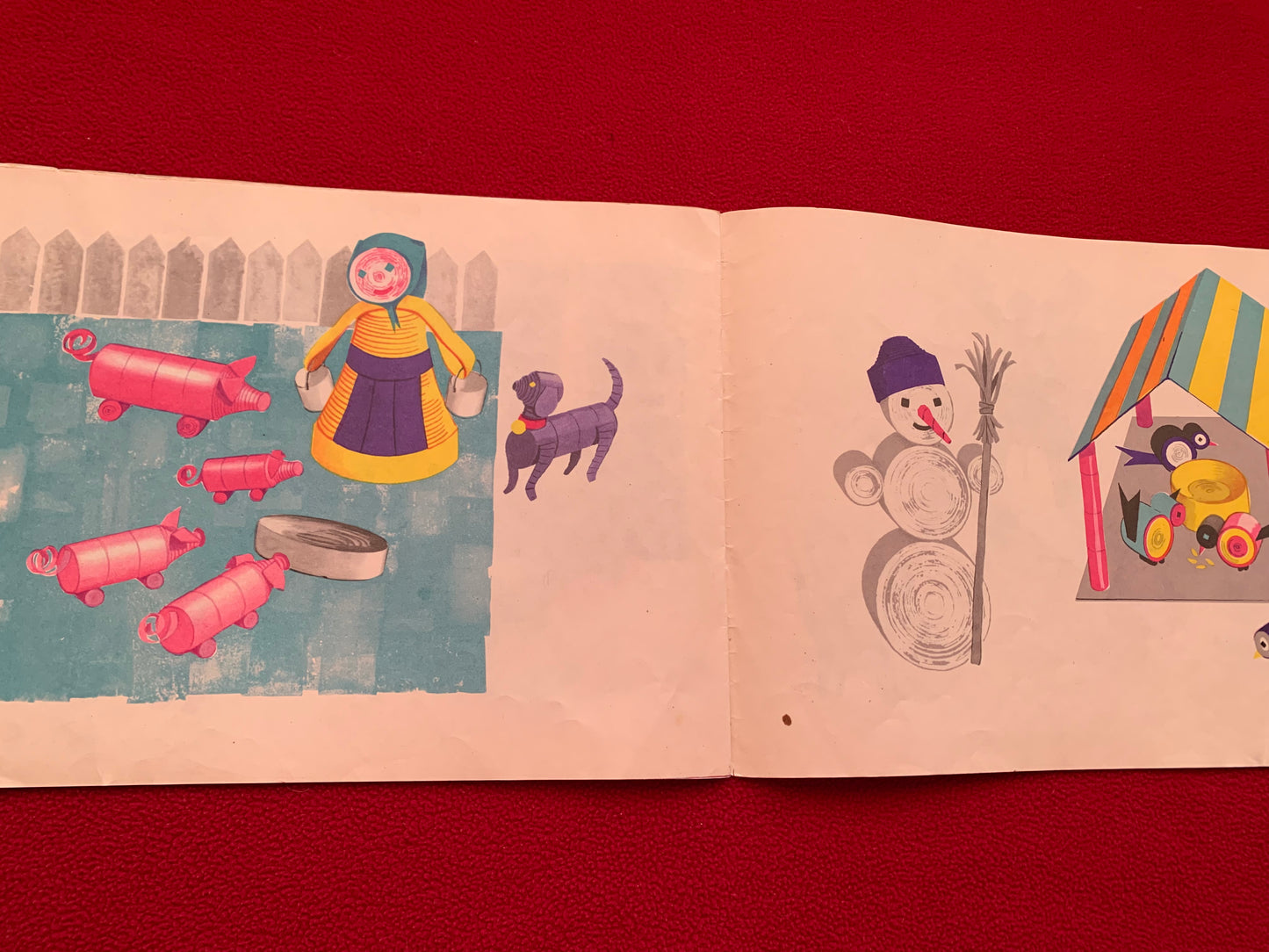 Estonian Children's Craft book - COLOURFUL PAPER TOYS from paper stripes - Printed in 1969 - USSR