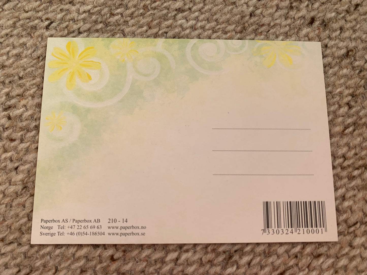 CAT postcard - Collectible card - Printed in Sweden - 2000s - unused