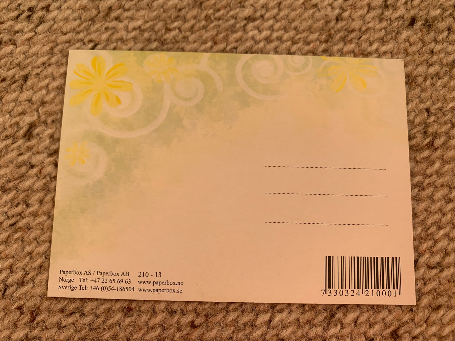 CAT postcard - Collectible card - Printed in Sweden - 2000s - unused
