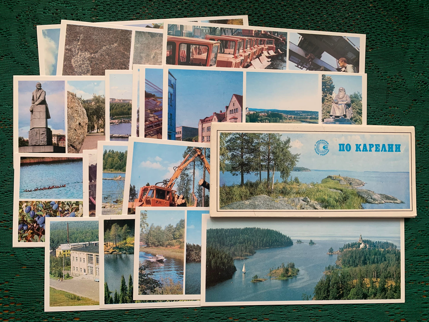 Soviet-time postcard set for collecting - IN KARELIA - Views of Karelia - 1976 - unused 18 postcards