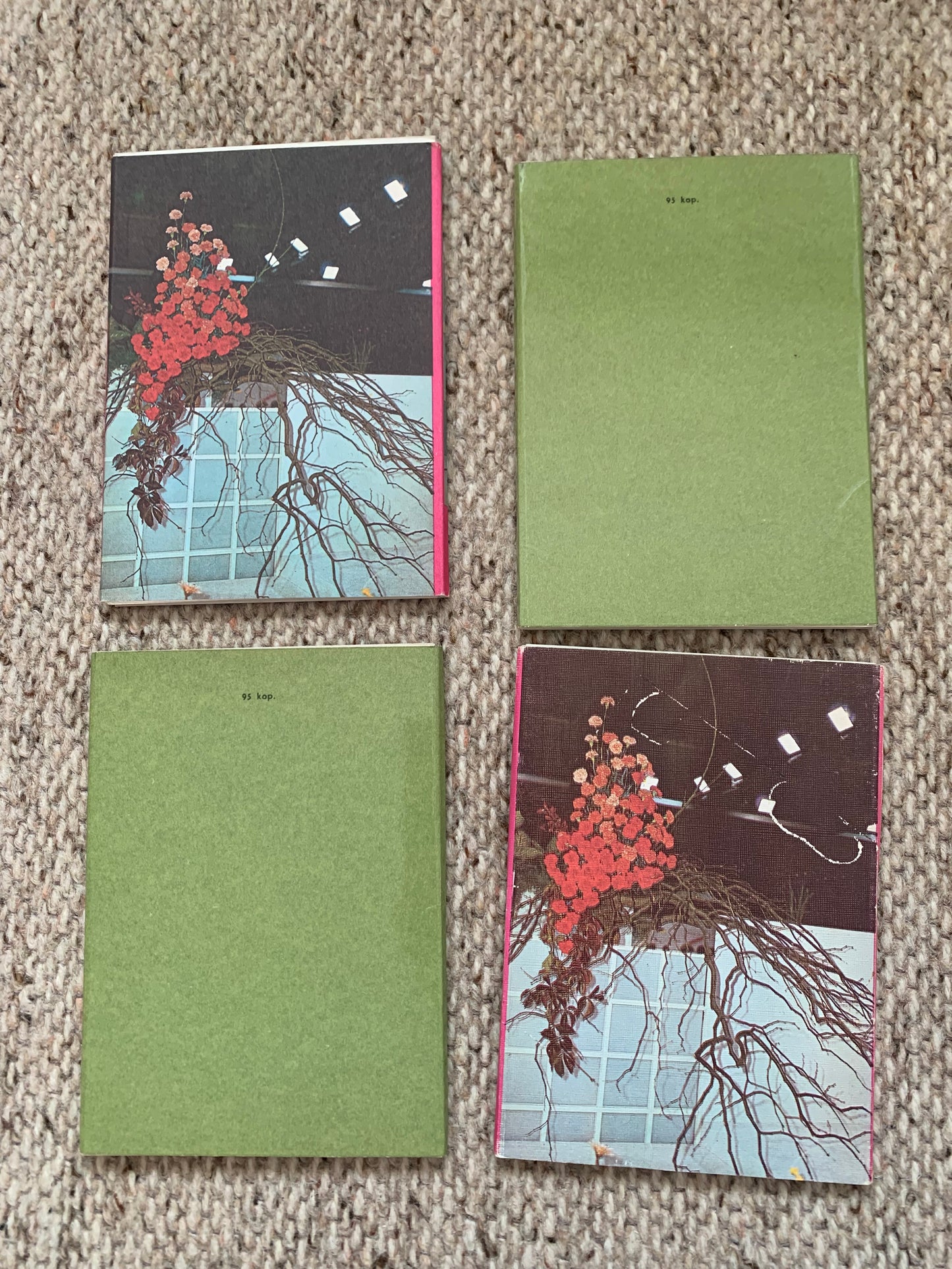 4 Unused FLOWER / FLORAL postcard sets - Printed in Soviet Estonia / USSR - 1980s